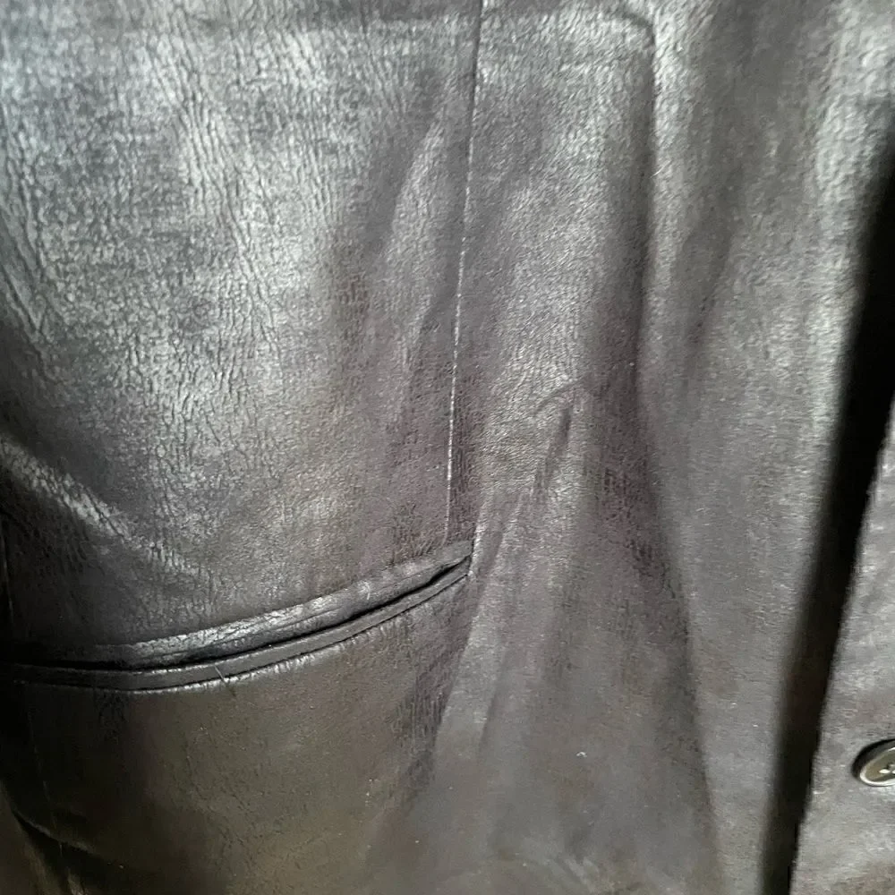 Fezza Men’s Sport Coat Black Size 44L Metallic Formal Party Wedding